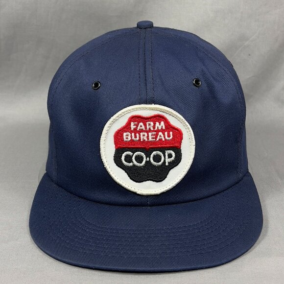 Vtg Farm Bureau Co Op Snapback Hat Cap KBrand KProducts Agriculture Rancher Mens - Picture 2 of 14